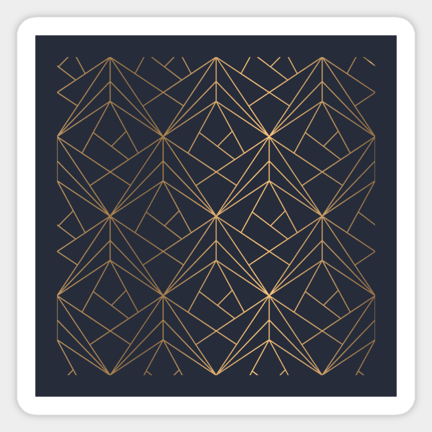 gold geometrical line design pattern Sticker by MugDesignStore